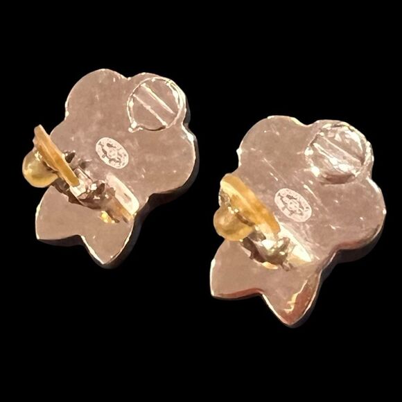 Chanel Camellia Clip Earrings Black Golden - Picture 4 of 4